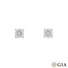 White Gold Diamond Studs 